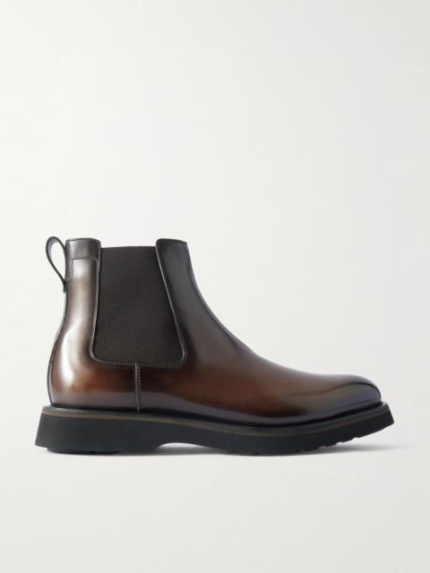 Berluti Alessio Venezia Leather Chelsea Boots Dark brown
