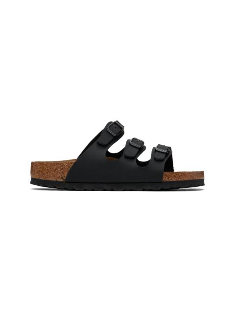 Black Narrow Florida Soft Footbed Sandals