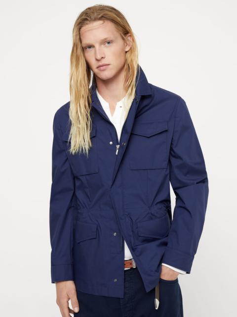Lightweight water-resistant techno cotton field jacket