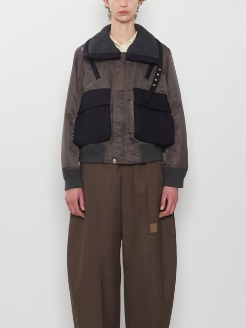 sacai Nylon Twill x Wool Melton Blouson