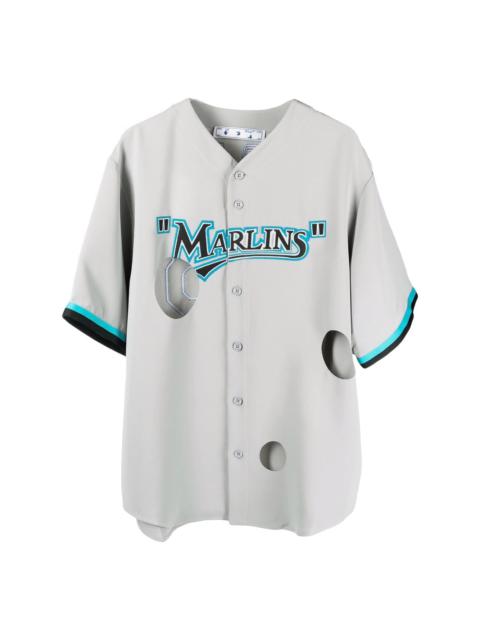 Off-White Miami Marlins cut-out shirt