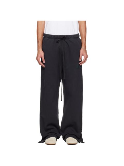 ESSENTIALS Black Holiday Heavy Fleece Tearaway Sweatpants