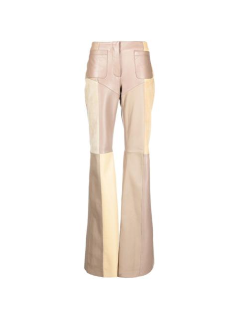 wide-leg panelled trousers