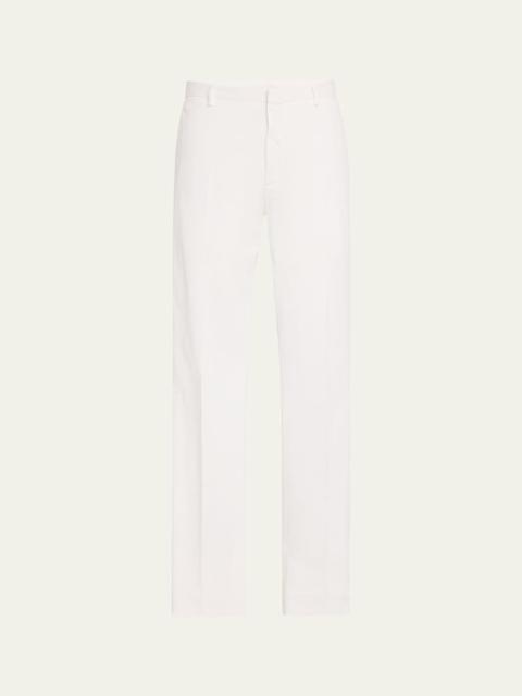 ZEGNA Men's Premium Cotton Flat-Front Pants