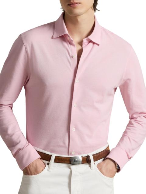 Polo Ralph Lauren Men's Lux Micro Piqué-Knit Cotton Shirt - Garden Pink