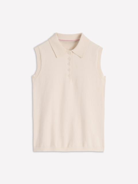 BODEN Chloe Henley Knitted Tank-Warm Ivory