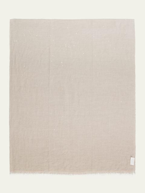 Brunello Cucinelli Sparkling Cashmere and Silk Scarf