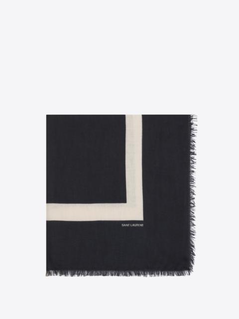 SAINT LAURENT large square scarf in modal and cashmere