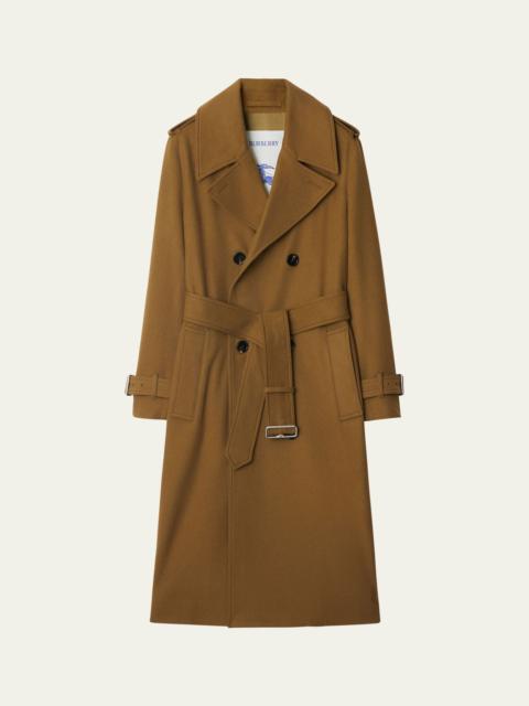 Cashmere Double-Breasted Trench Coat