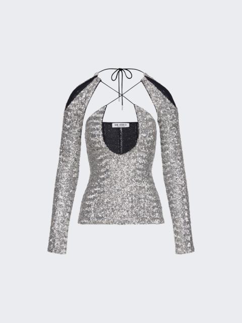 THE ATTICO Zane Top Silver