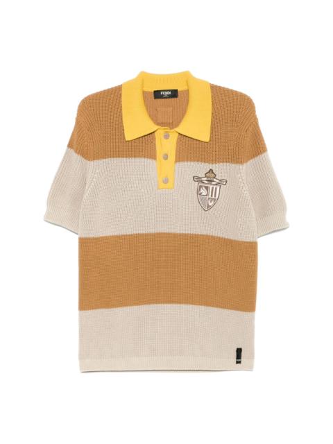 FENDI striped polo shirt