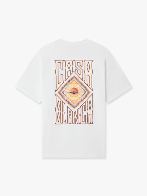 CASABLANCA White Hermons Mirage Short Sleeve T‑Shirt