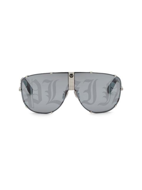 Stud pilot-frame sunglasses