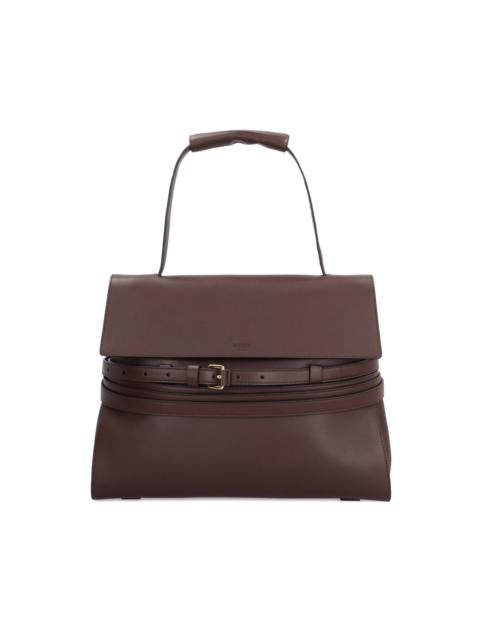 Moschino belted top-handle tote bag