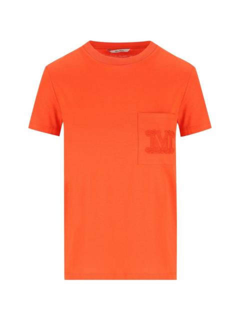 Max Mara chest-pocket embroidered-logo T-shirt