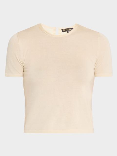 Loro Piana Rimella Cashmere-Silk Crewneck Sweater