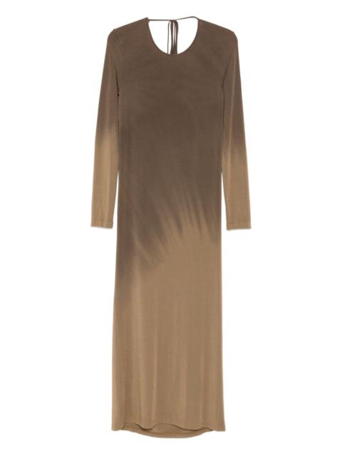 UMA WANG long-sleeved maxi dress