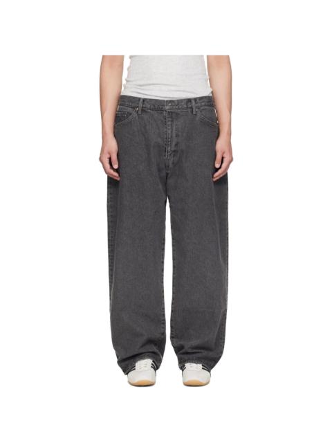 WTAPS Gray 'Blues' Straight Jeans