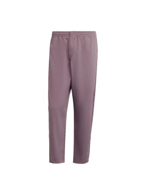 Men's adidas originals C Twill Pant Side Stripe Loose Sports Pants/Trousers/Joggers Light Purple HC8