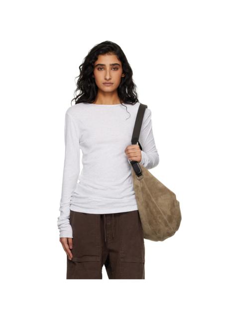 entire studios Gray Sheer Long Sleeve T-shirt