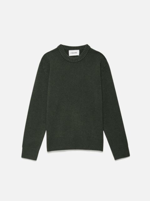 FRAME Cashmere Crewneck Sweater in Military Green