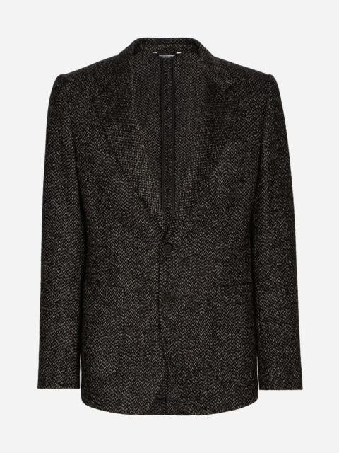 Dolce & Gabbana Stretch alpaca and wool tweed single-breasted jacket