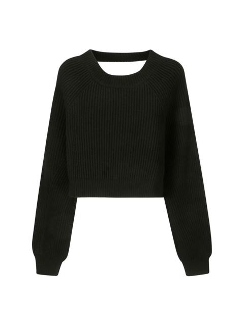 Yohji Yamamoto backless cropped top