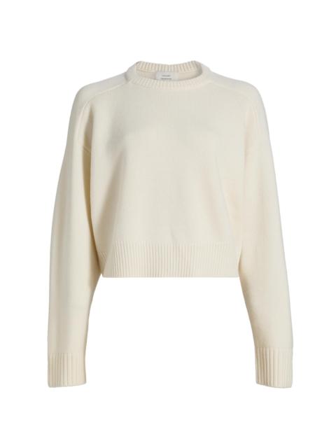 Loulou de Saison Women's Bruzzi Cropped Wool-Cashmere Sweater - Ivory