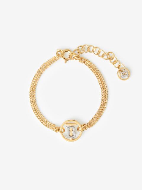 Burberry Gold and Palladium-plated Monogram Motif Bracelet