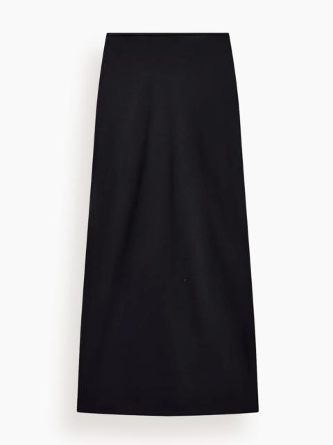 Another Tomorrow Satin Skirt in Black