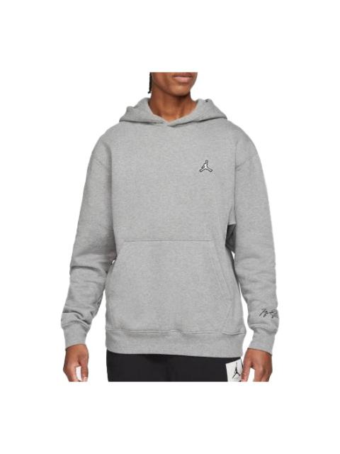 Air Jordan Embroidered Logo Sports Fleece Hoodie 'Grey' DA9818-091