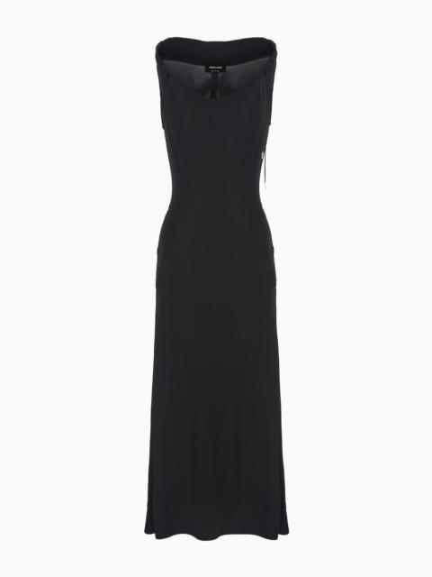 GIORGIO ARMANI ASV crêpe-feel viscose-jersey midi dress