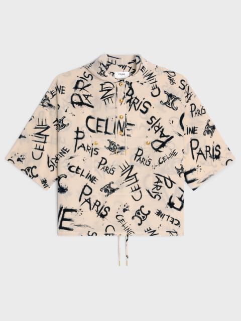 CELINE HOODED BLOUSE IN CREPE DE CHINE
