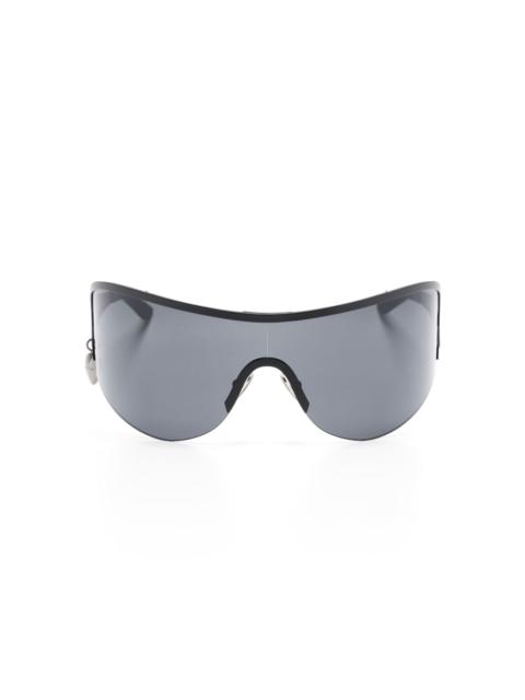 Acne Studios logo-charm shield-frame sunglasses