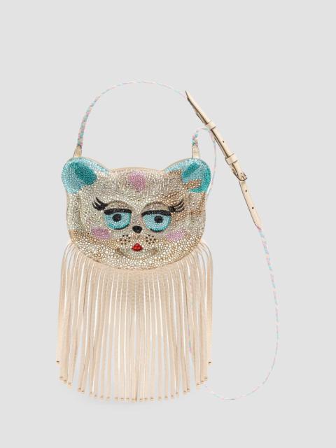 Valentino Women's Le Chat De La Maison Shoulder Bag with Rhinestones - Butter