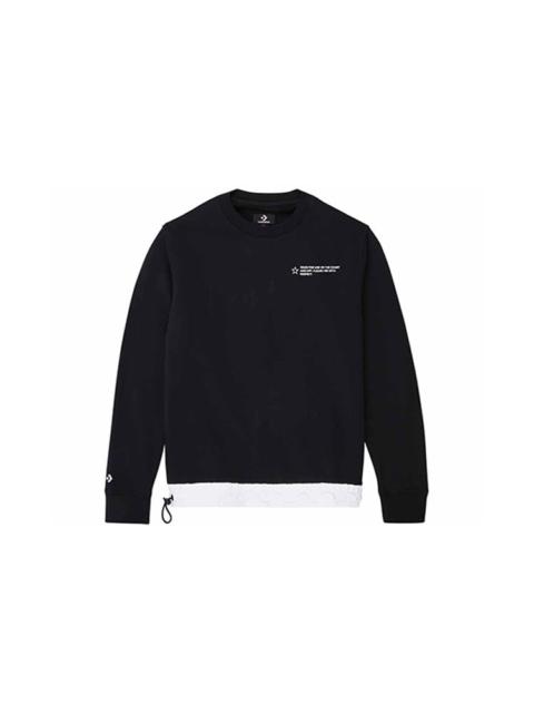 Converse Mixing Round-neck Sweater Men Black 10019975-A03