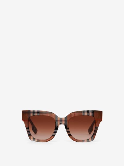 Burberry Check Bio-acetate Square Frame Sunglasses