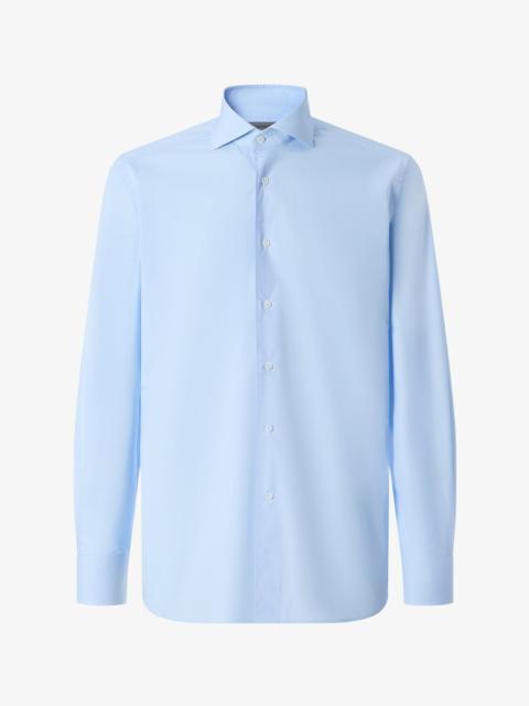 CORNELIANI Light blue cotton poplin shirt