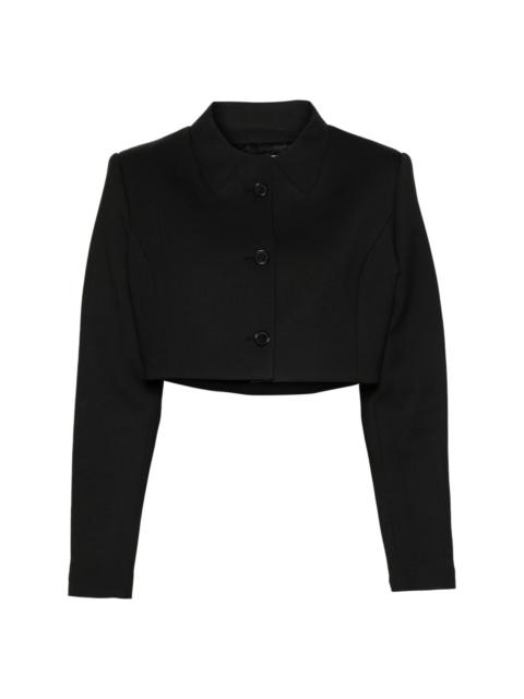 twill cropped jacket