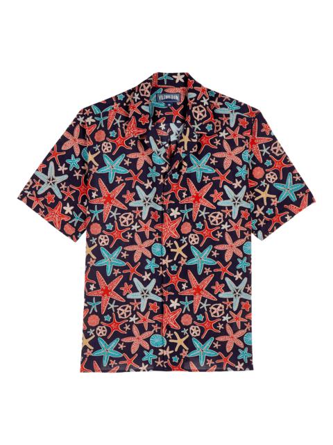 Vilebrequin Men Linen Bowling Shirt Holistarfish