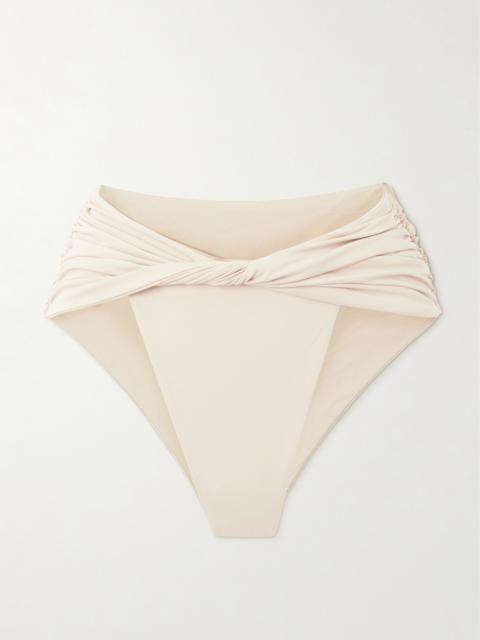 MAGDA BUTRYM Twist-front Ruched Bikini Briefs