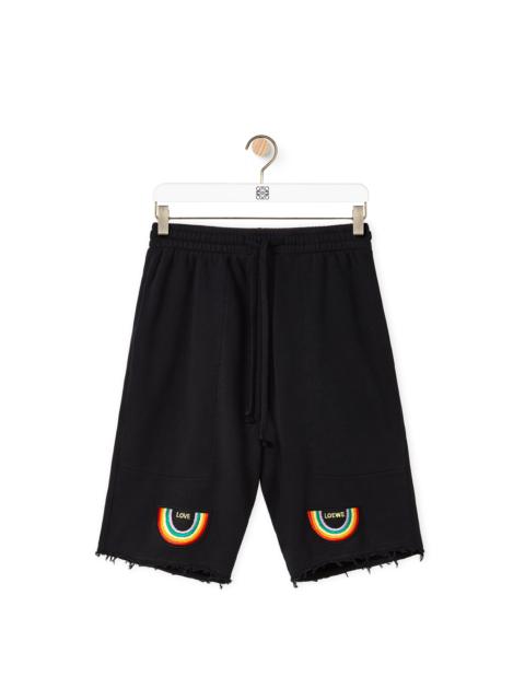 Loewe Rainbow patch shorts in cotton