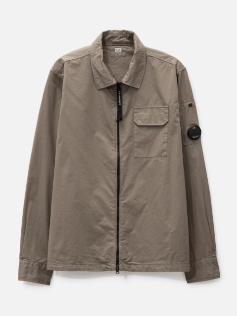 ORGANIC GABARDINE ZIPPED OVERSHIRT