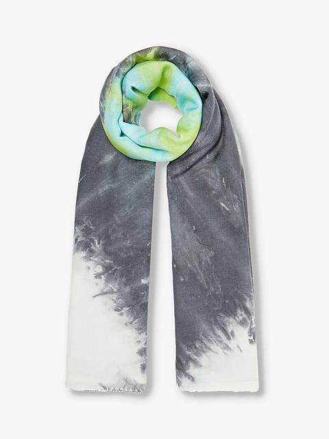 Anaya graphic-print wool, cashmere and silk-blend scarf