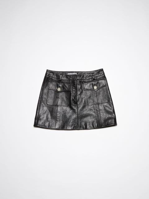 Acne Studios Mini leather skirt - Black