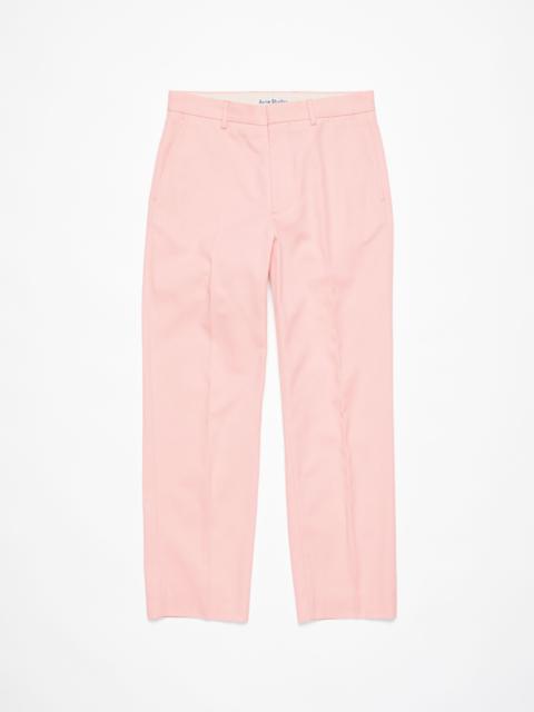 Twill cotton-blend trousers - Pale Pink