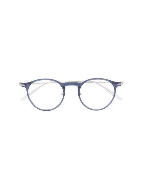 Montblanc round-frame clear glasses