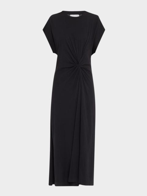 APIECE APART Volta Dolman-Sleeve Twist Midi Dress