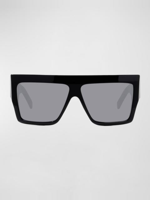 CELINE Chunky Rectangle Acetate Sunglasses