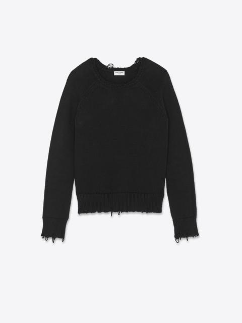 destroyed knit sweater